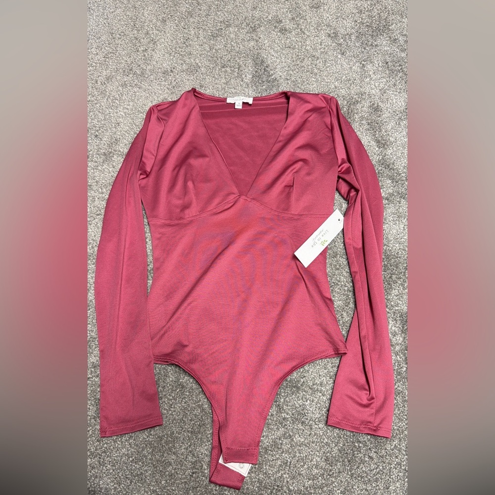 Women's Long Sleeve Bodysuit - Pink